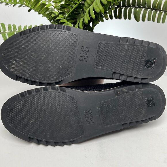 Eileen Fisher Etta Knit Slip-On Shoes Black Size 7‎ Comfort Flats Lightweight - Picture 4 of 13